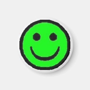 Imán Cara verde feliz