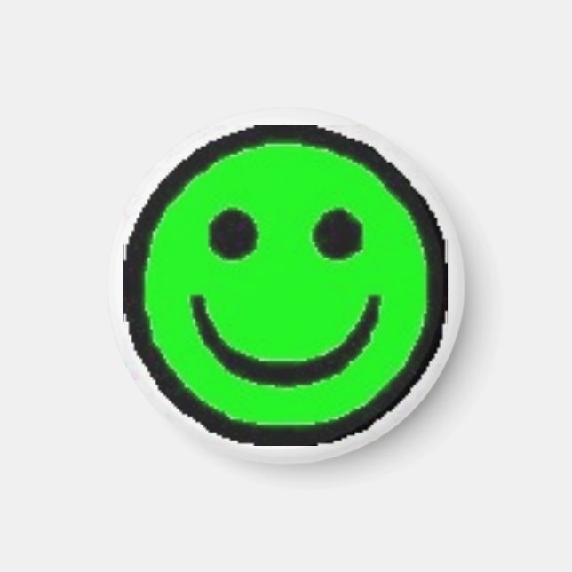 Imán Cara verde feliz (Frente)