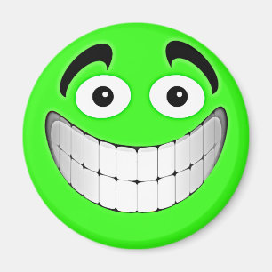 Imán Cara verde grande verde