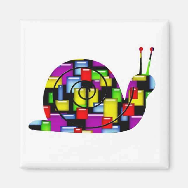 Imán caracol de mosaico (Frente)
