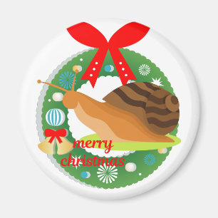 Imán caracol de navidad