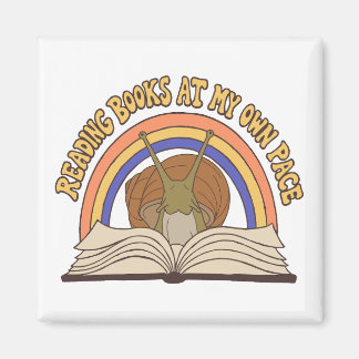 Imán Caracol Retro Leyendo libros