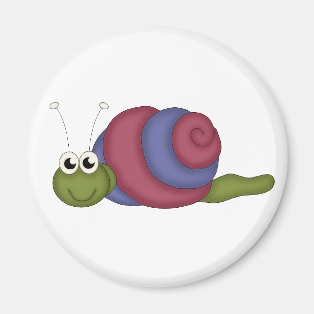 Imán Caracol rojo y azul (Frente)