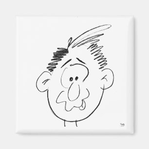 Imán Carácter Silly Face Man Animi