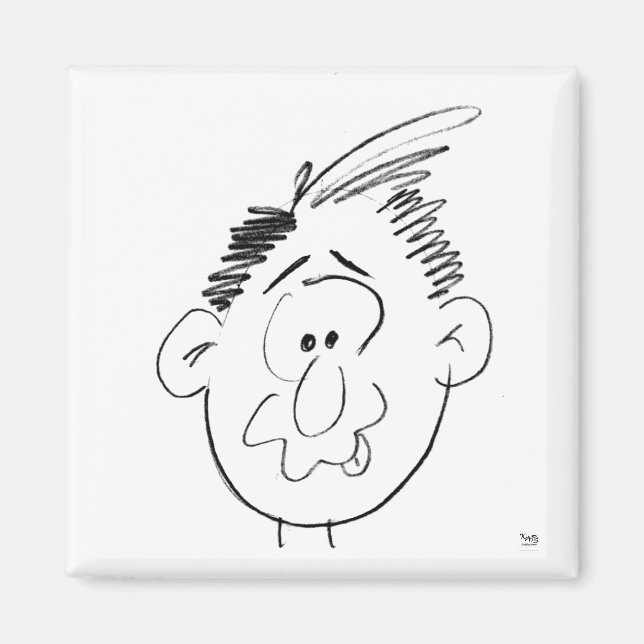 Imán Carácter Silly Face Man Animi (Frente)