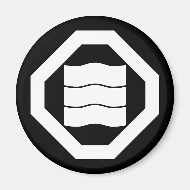 Imán Caracteres kanji con forma de onda para tres en la (Frente)