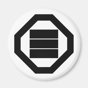 Imán Caracteres kanji para tres en la bandeja