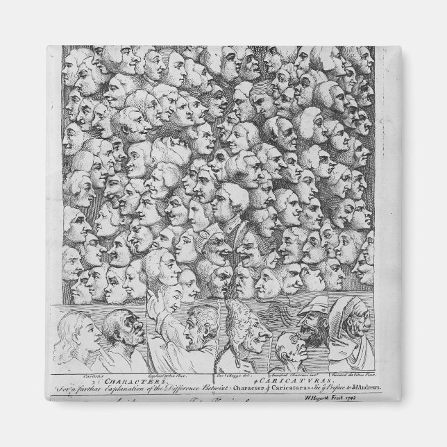 Imán Caracteres y caricaturas (Frente)