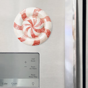 Imán Caramelo de Navidad con Menta Pimienta Rojo Blanco