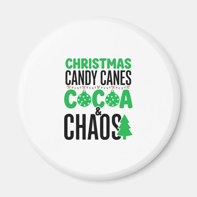 Imán Caramelos De Navidad Cacao Caos Diseño (Frente)