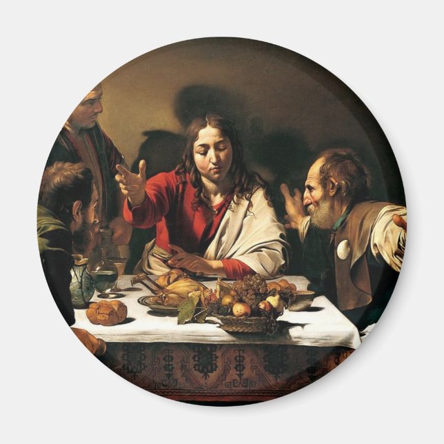 Imán Caravaggio - Cena en Emmaus - Pintura clásica (Frente)