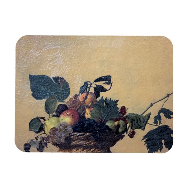 Imán Caravaggio - Cesta de fruta - Óleo sobre lienzo (Horizontal)