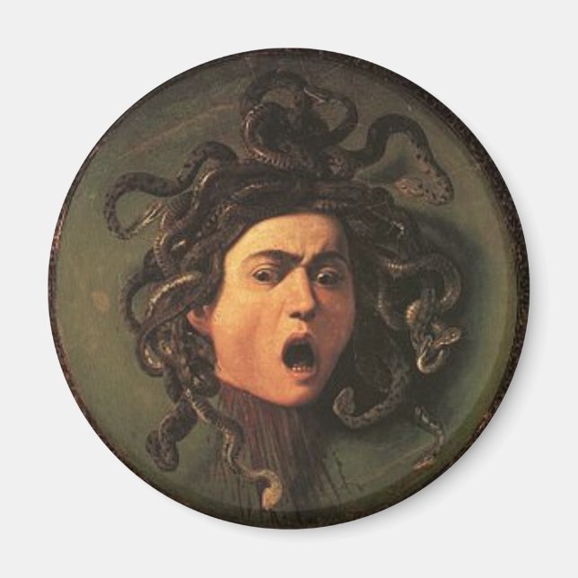 Imán Caravaggio - Medusa - Arte clásico italiano (Frente)