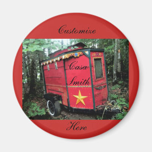 Imán Caravana minúscula gitana roja modificada para
