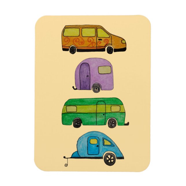Imán Caravanas de camping (Vertical)