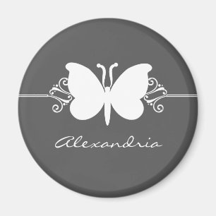 Imán Carbón de mariposa carbonero Swirls Magnet