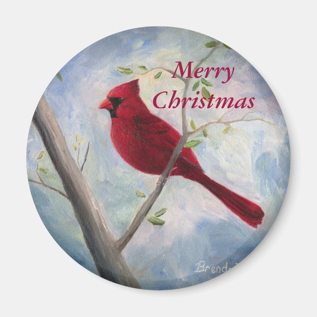 Imán cardenal, merry Christmas Magnet (Frente)