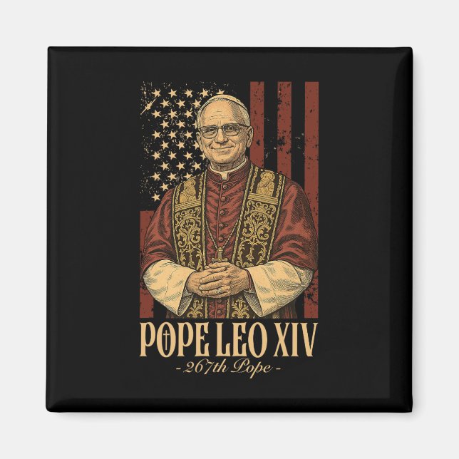 Imán Cardenal Robert Prevost Papa Leo Xiv (Frente)