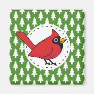 Imán Cardenal rojo personalizado sobre el patrón de los