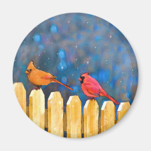 Imán Cardenales sobre la pintura de la cerca - Arte ori