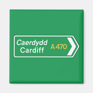 Imán Cardiff, Rótulo de carreteras del Reino Unido