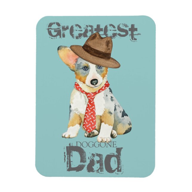 Imán Cardigan Welsh Corgi Dad (Vertical)