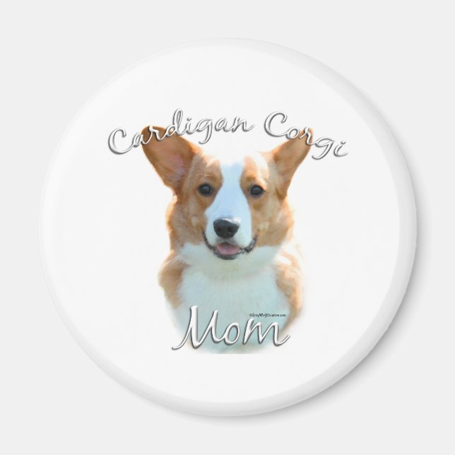 Imán Cardigan Welsh Corgi Mom 2 (Frente)