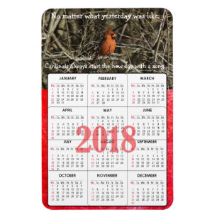 Imán cardinal del calendario de la cita 2018
