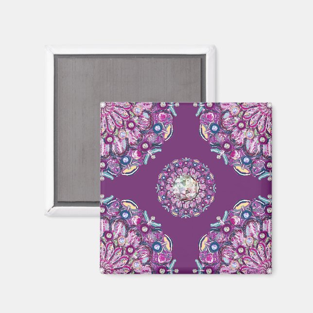 Imán Cardinal red Rosace (Anverso/Reverso)