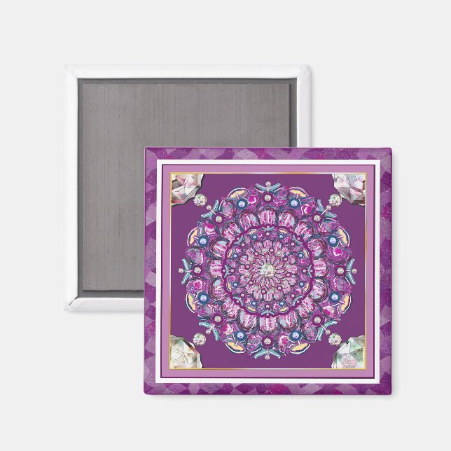 Imán Cardinal red Rosace (Anverso/Reverso)