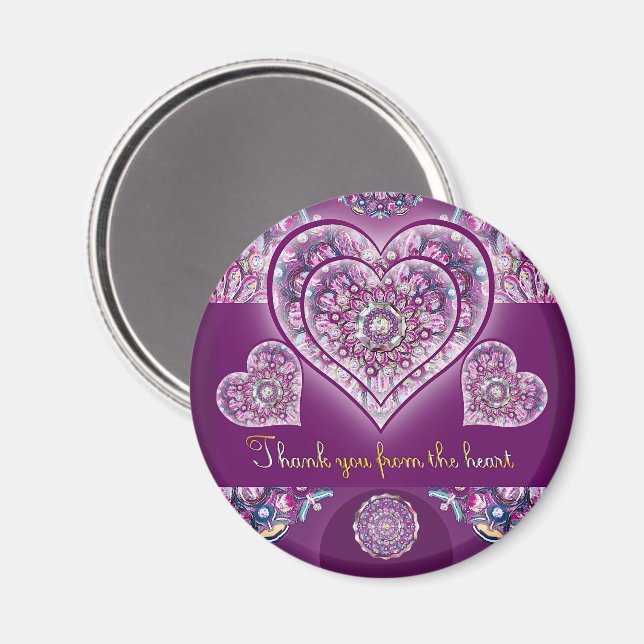 Imán Cardinal Red Rosace (Anverso/Reverso)