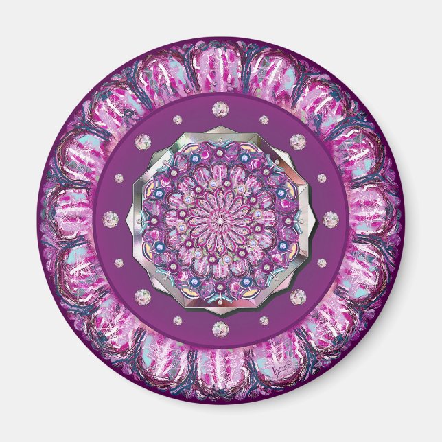 Imán Cardinal red Rosace (Frente)