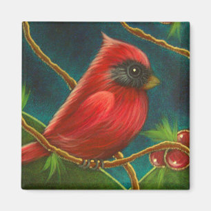 IMÁN CARDINAL ROJO DEL PÁJARO