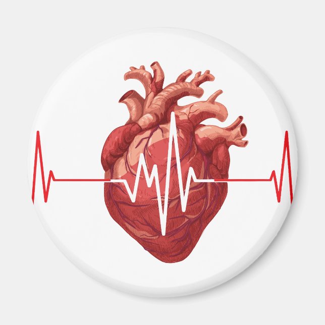 Imán cardiólogo médico del corazón Te Escucho Con Compa (Frente)