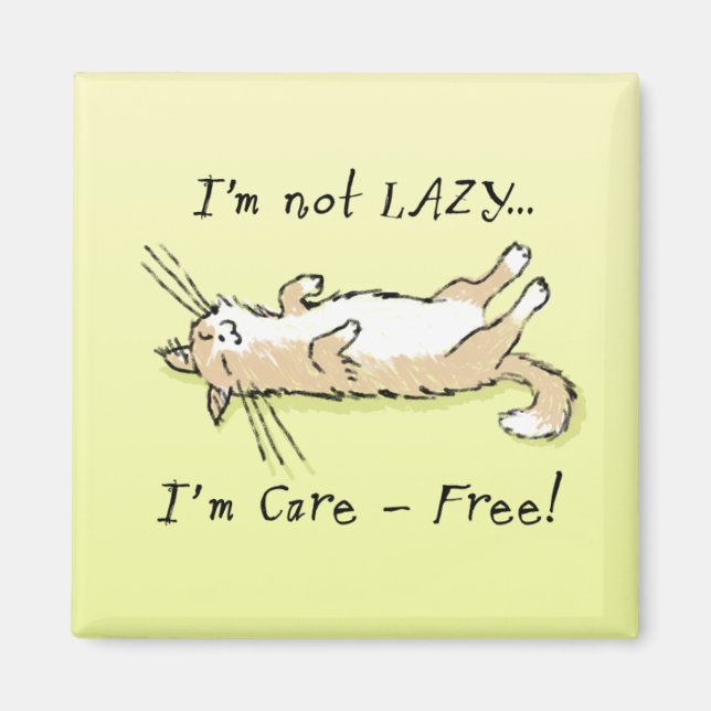 Imán Carefree Cat (Frente)