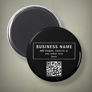 Imán Carga código QR o logotipo   Moderno Negro