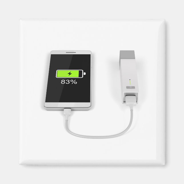 Imán Carga de smartphone con banco de energía (Frente)