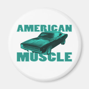 Imán Cargador dodge de 1968 r/t músculo americano azul