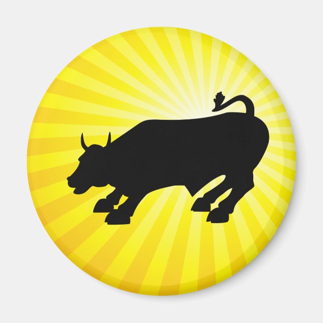 Imán Cargando el toro negro de Wall Street (Frente)