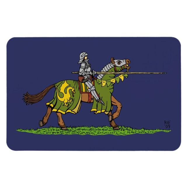 Imán Cargando Knight medieval (Horizontal)