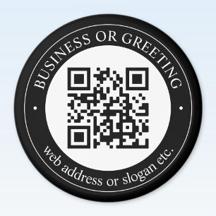 Imán Cargar código QR o logotipo   Moderno Negro