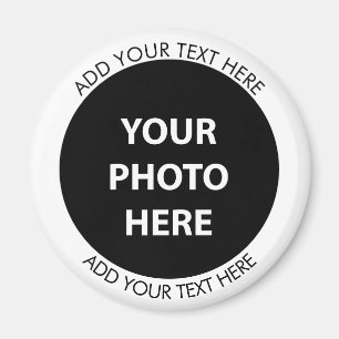 Imán Cargar foto de imagen y añadir texto - Personaliza