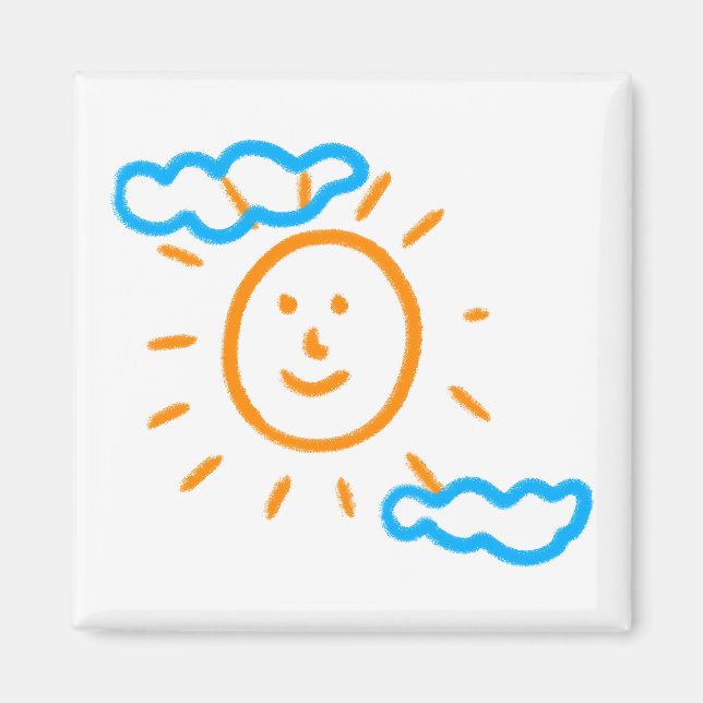 Imán Cargar los dibujos de los niños convierte los dibu (Frente)