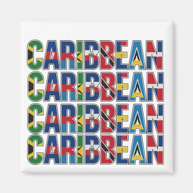 Imán Caribbean Flags (Frente)