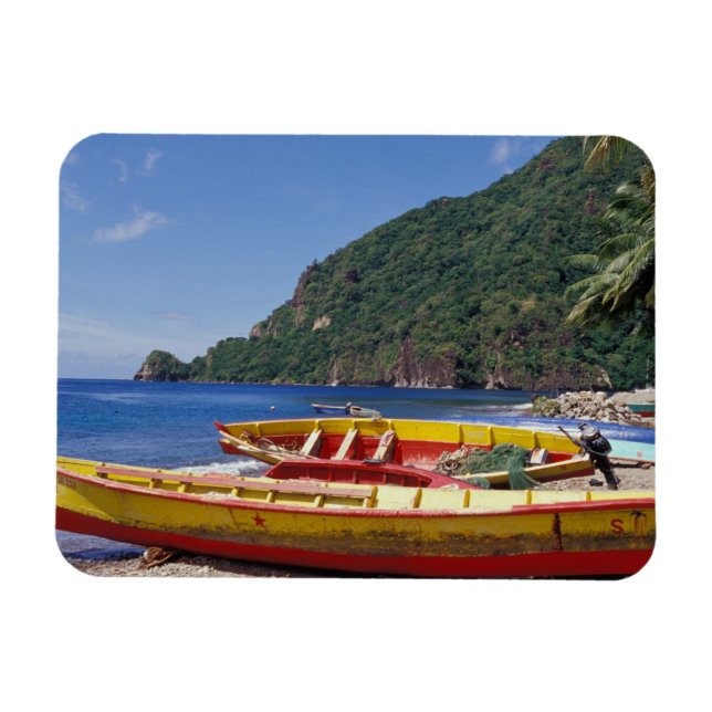 Imán Caribe, BWI, Santa Lucía, Barcos de vela, Soufrier (Horizontal)