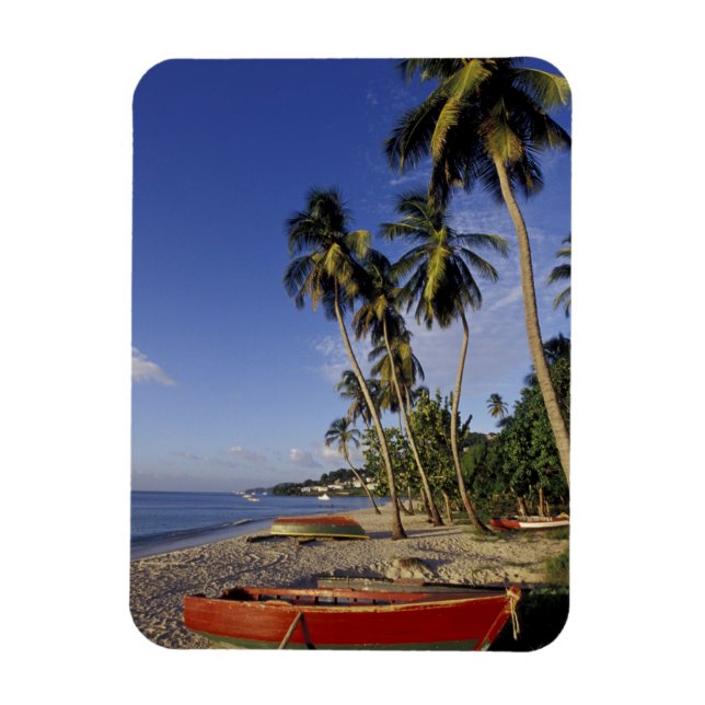 Imán CARIBE, Granada, St. George, Barcos en palmera (Vertical)