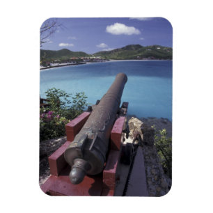Imán CARIBE, St. Barts, cañón apuntando hacia la Bahía 