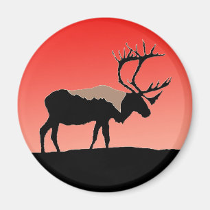 Imán Caribou at Sunset - Arte original de la vida salva