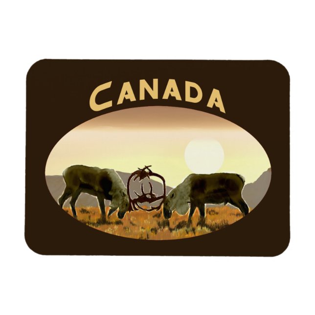 Imán Caribou Duel - Canadá (Horizontal)