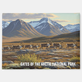 Imán Caribou en las puertas del Parque Nacional Ártico